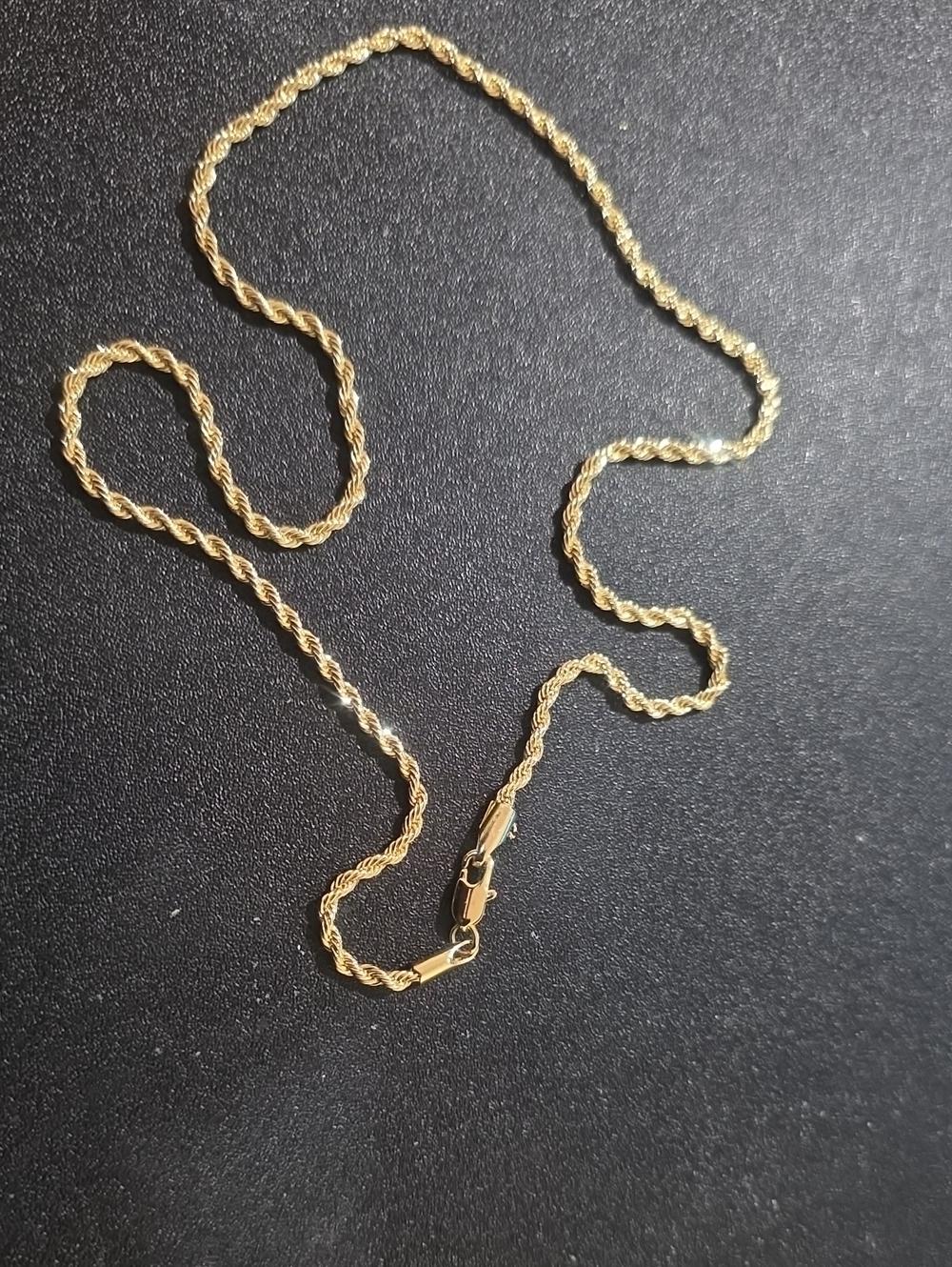 18K Gold Filled Rope Chain Necklace - Elegant Women's Jewelry